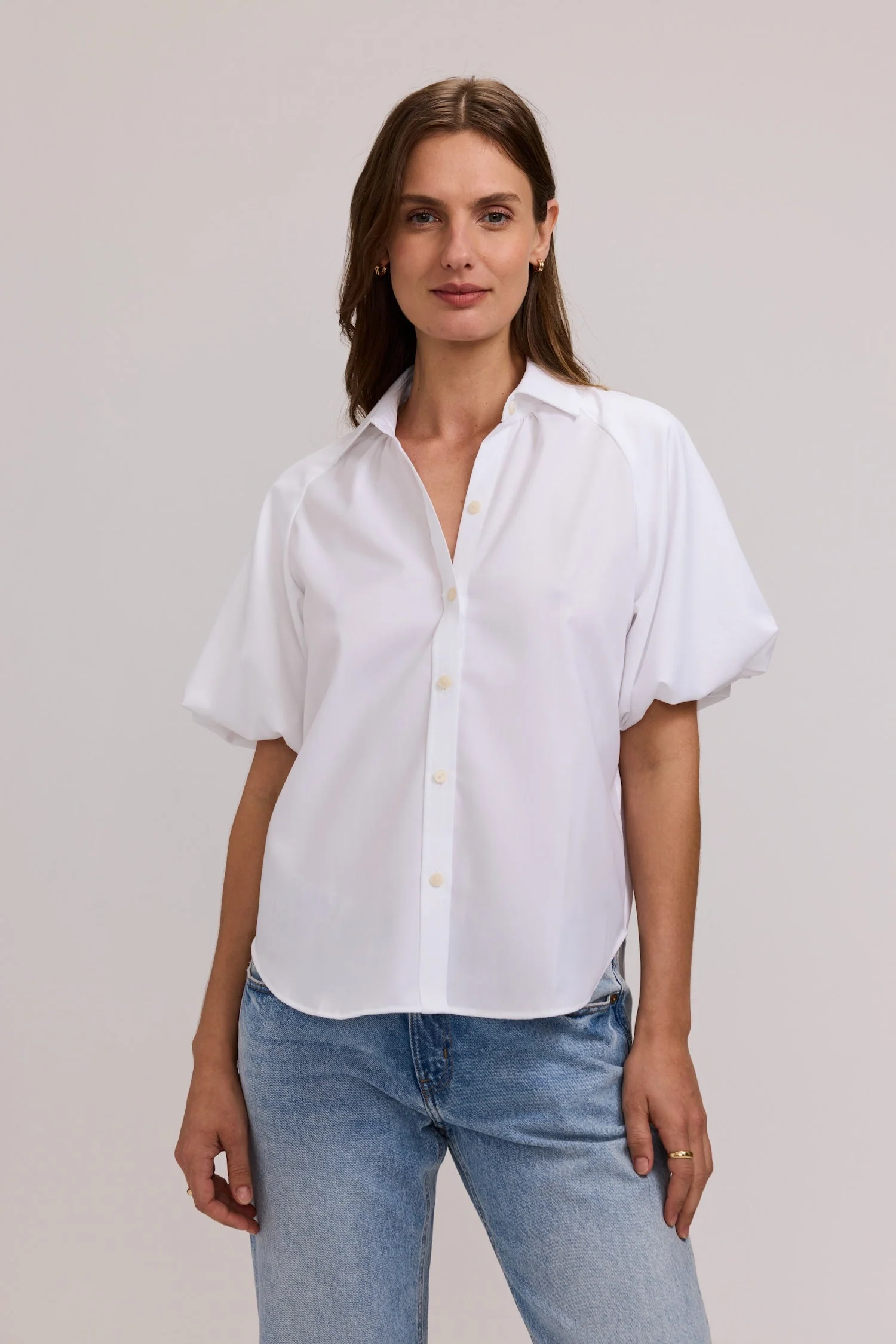 Paula Solid Puff Sleeve Shirt