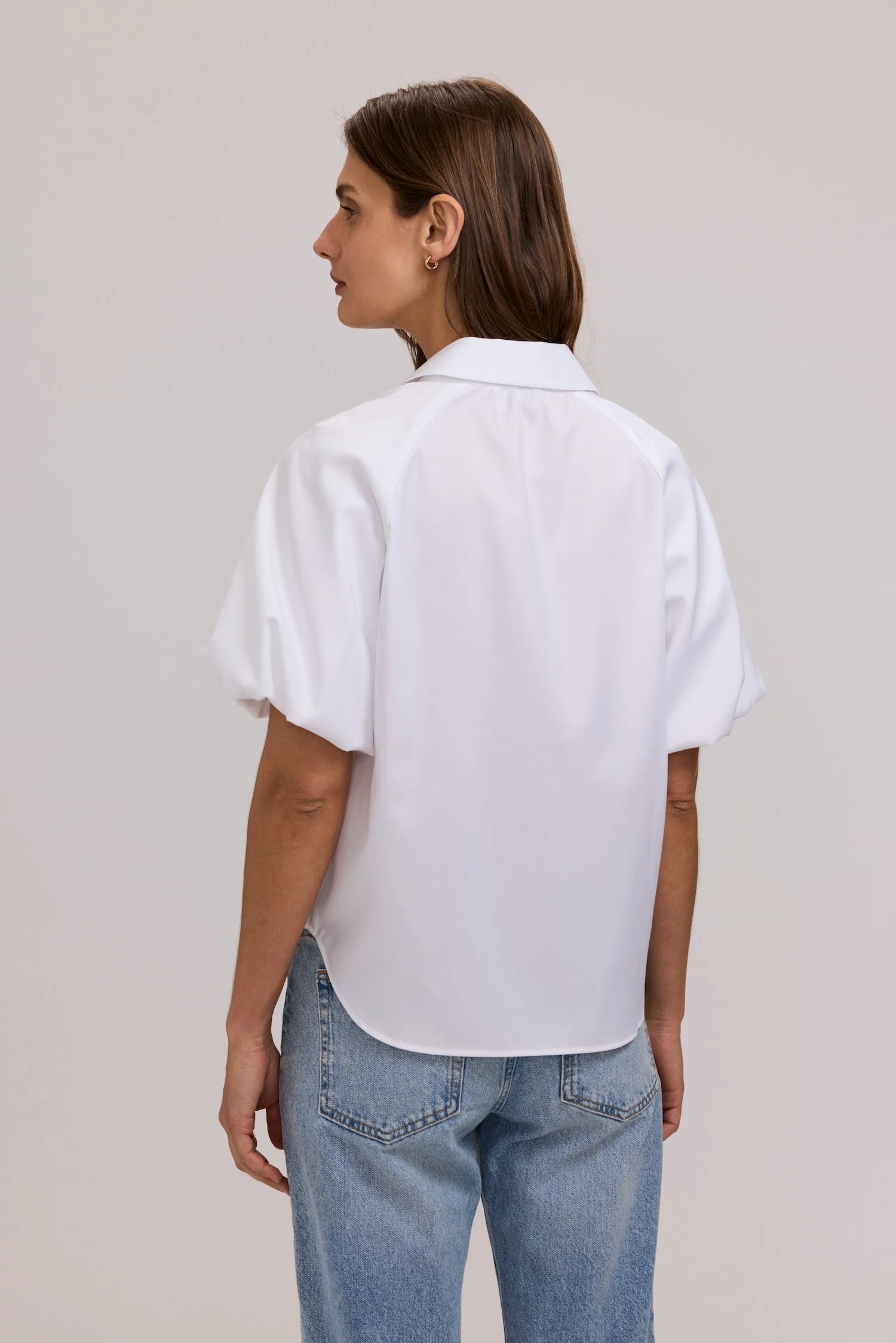 Paula Solid Puff Sleeve Shirt - Image 4