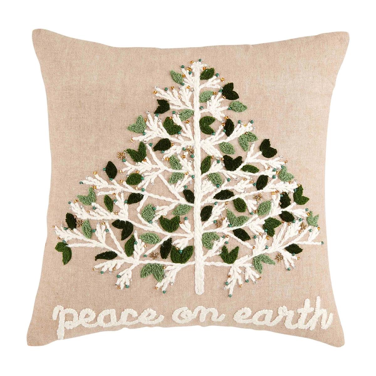 Peace On Earth Tree Pillow
