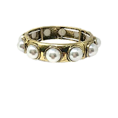 Pearl Stretch Cuff Bracelet