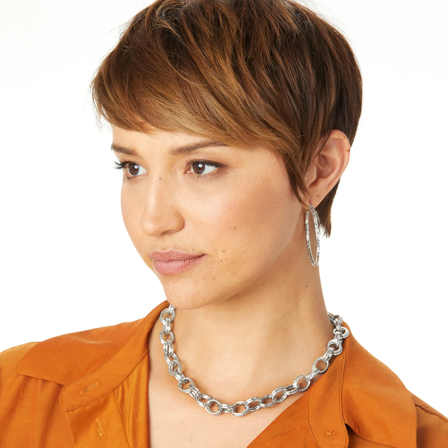 Pebble Large Hoop Earrings - Image 3