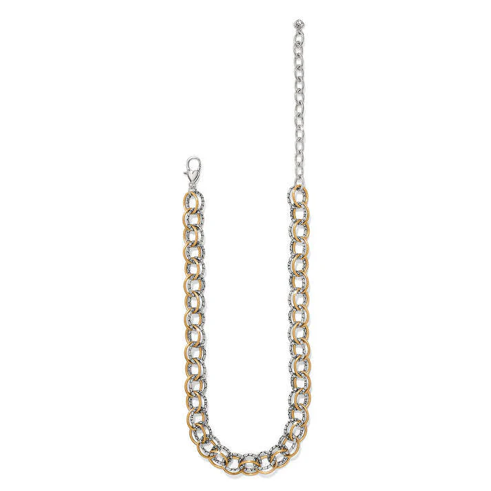 Pebble Link Two Tone Necklace - Image 2