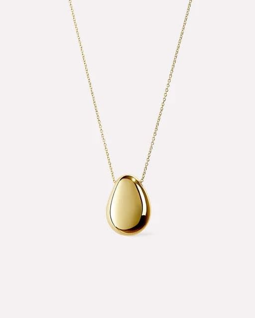 Pebble Gold Pendant Necklace - Image 2