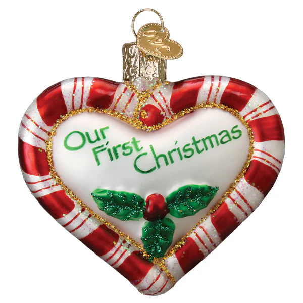 Peppermint Heart Ornament - Image 2