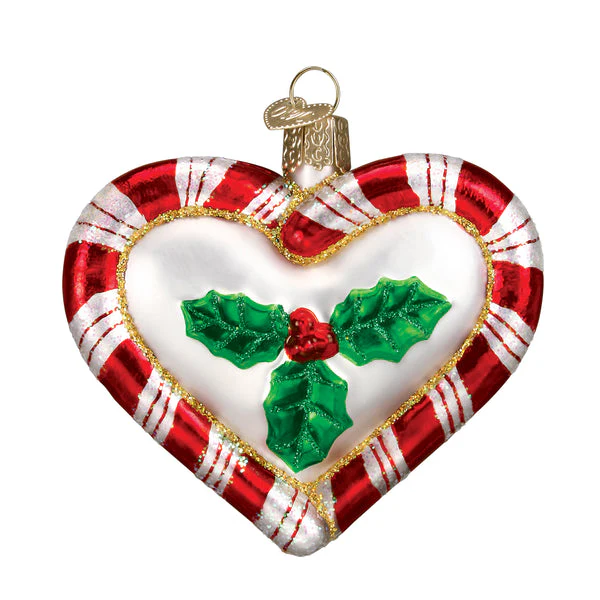 Peppermint Heart Ornament - Image 3