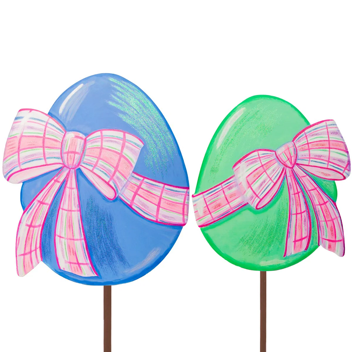 Egg with Plaid Bow - Sold Individually