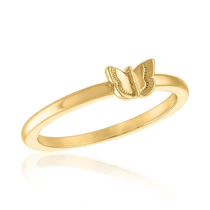 Petite Butterfly Gold Layers Ring - Image 5