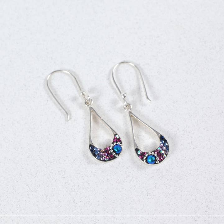 Petite Long Drop Hoop Earrings - Image 3