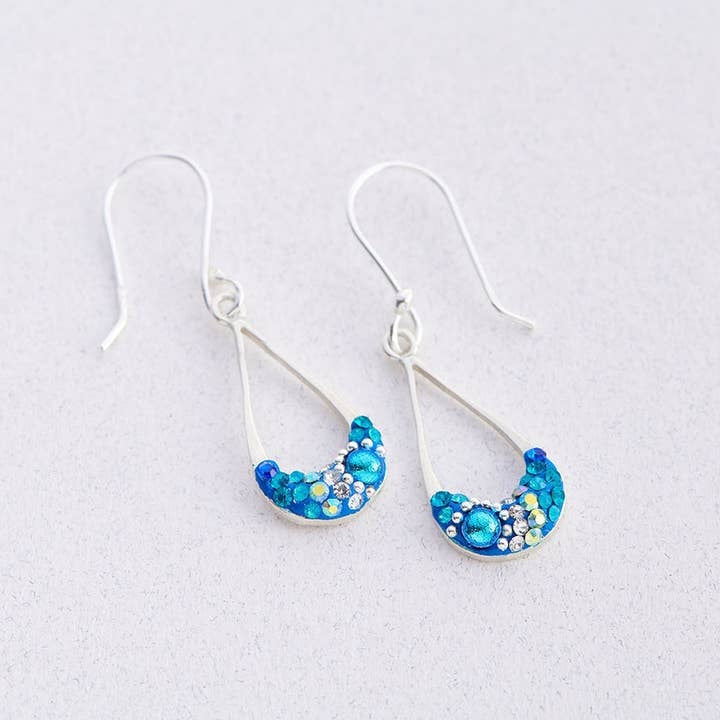 Petite Long Drop Hoop Earrings - Image 4