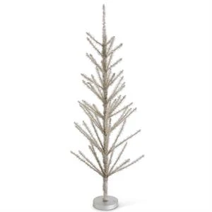 Pewter Tinsel Trees With Beaded Tips - Sold Individually - Image 4