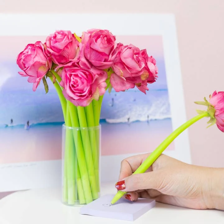 Pink Flower Pen SOLD INDIVIDUALLY