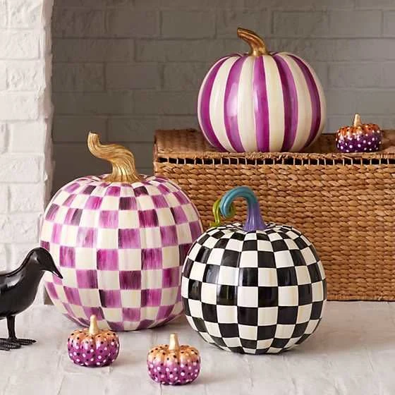 Plum Check Pumpkin - Large - Image 2