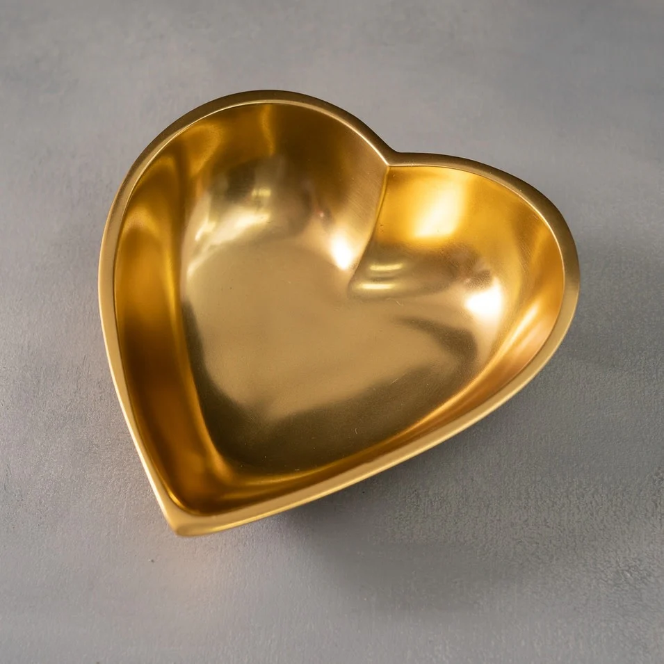 Polished Gold Heart Bowl Large - Image 2