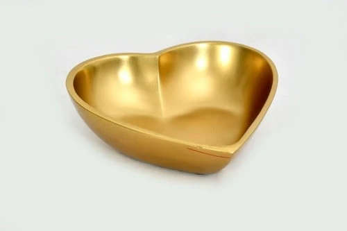 Polished Gold Heart Bowl Large - Image 3