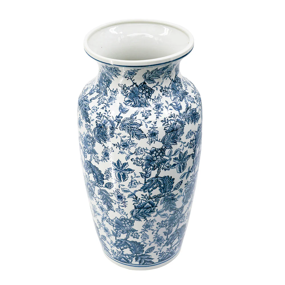 Porcelain Vase, White/Blue - Image 2