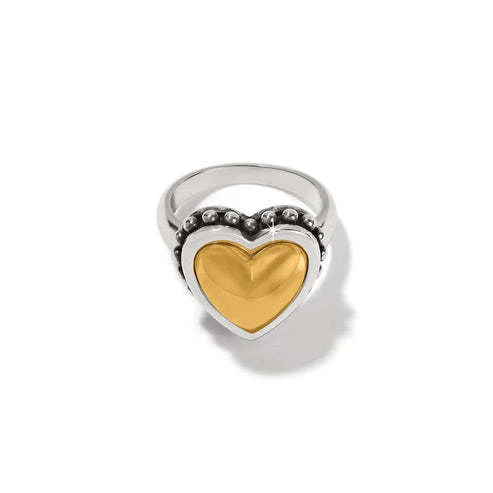 Pretty Tough Bold Heart Two Tone Ring - Image 7