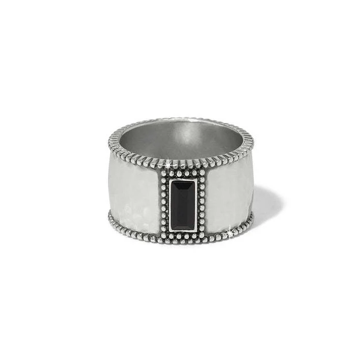 Pretty Tough Gem Black Wide Ring - Image 3