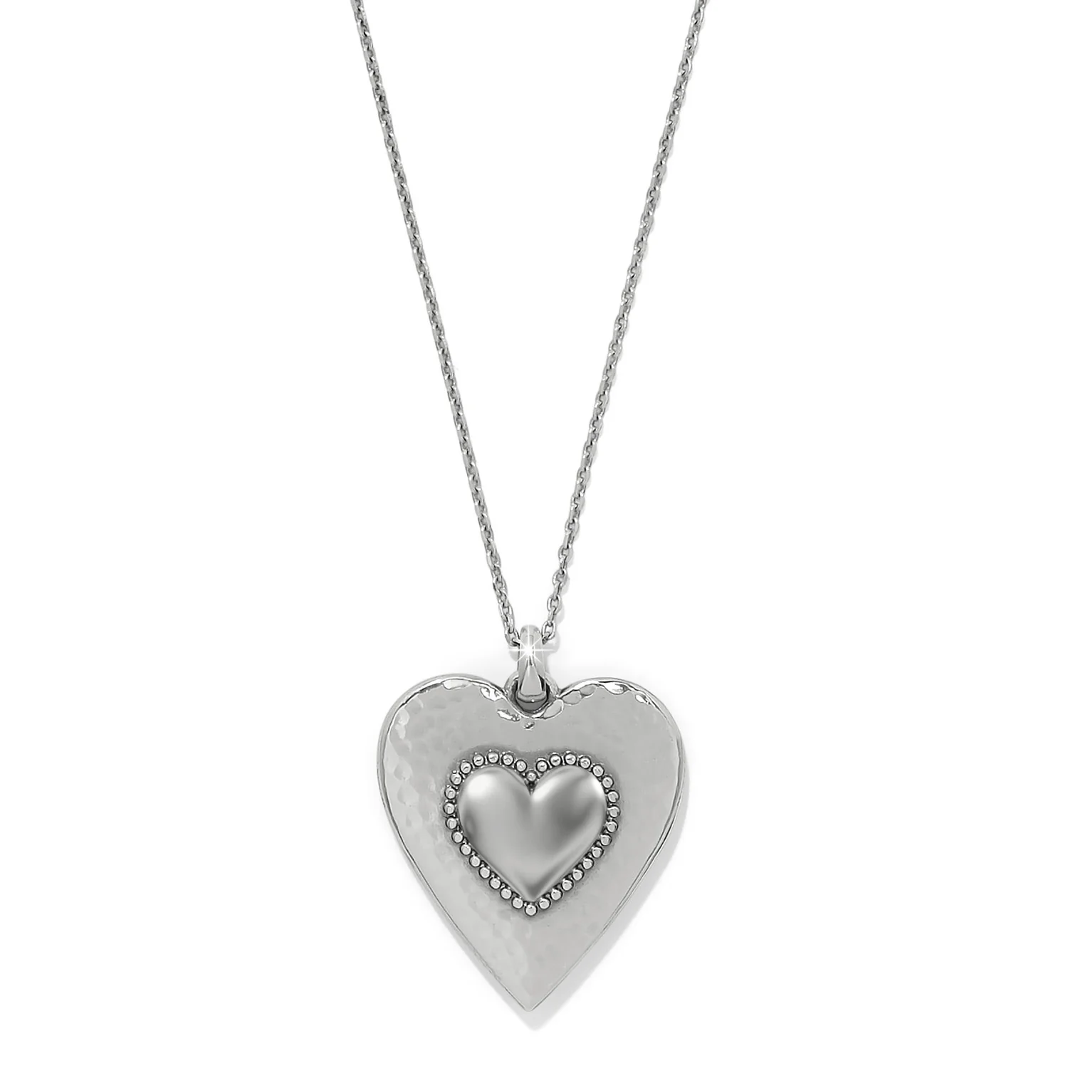 Pretty Tough Gem Heart Aqua Necklace - Image 2