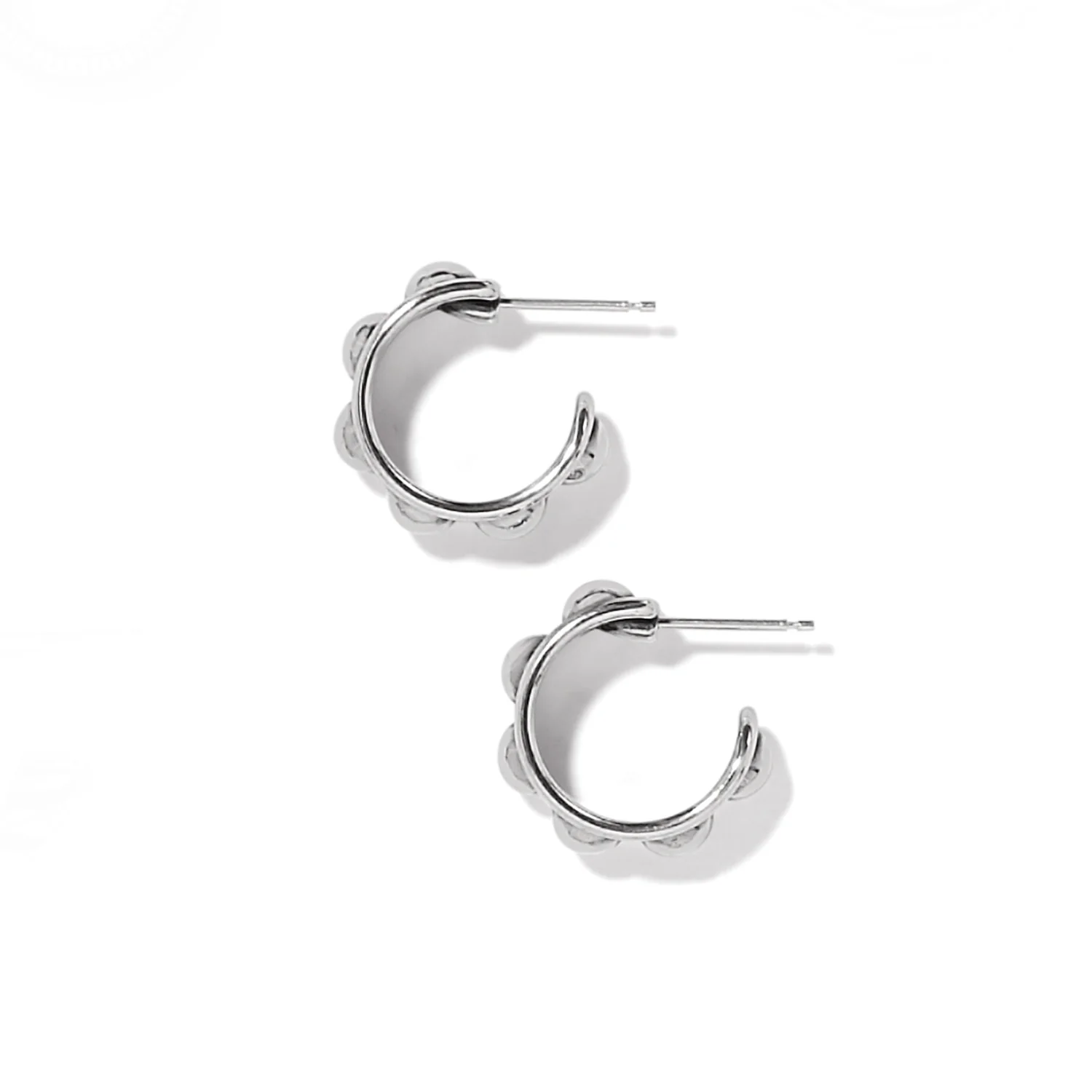 Pretty Tough Stud Post Hoop Earrings - Image 2