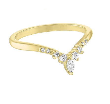 Princess CZ V Gold Layers Ring - Image 12