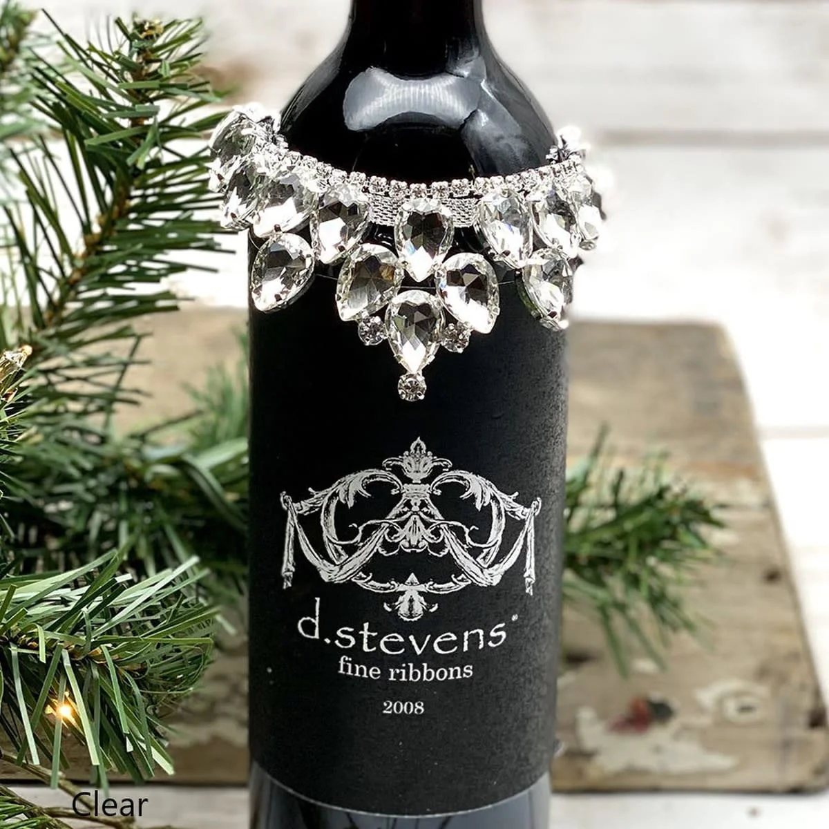Princess Pear Shape Crystal Wine Collar - Image 3