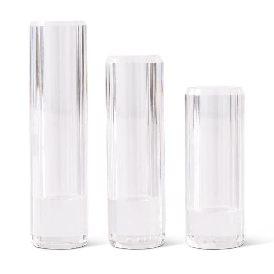 Prism Cut Crystal Bud Vase