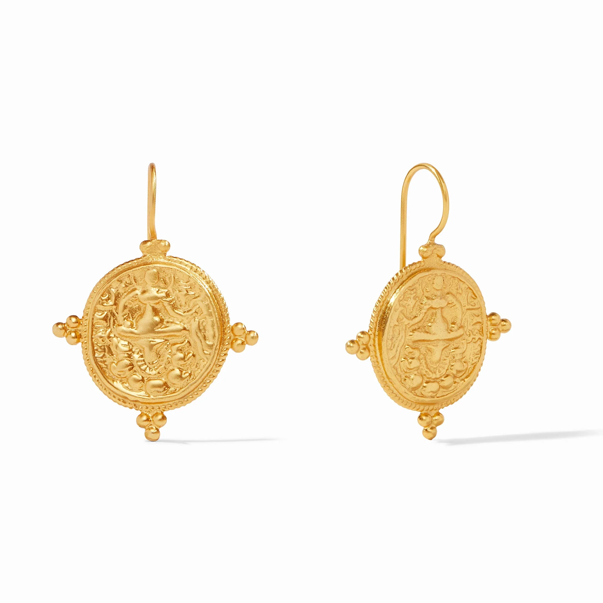Quatro Coin Earring Gold