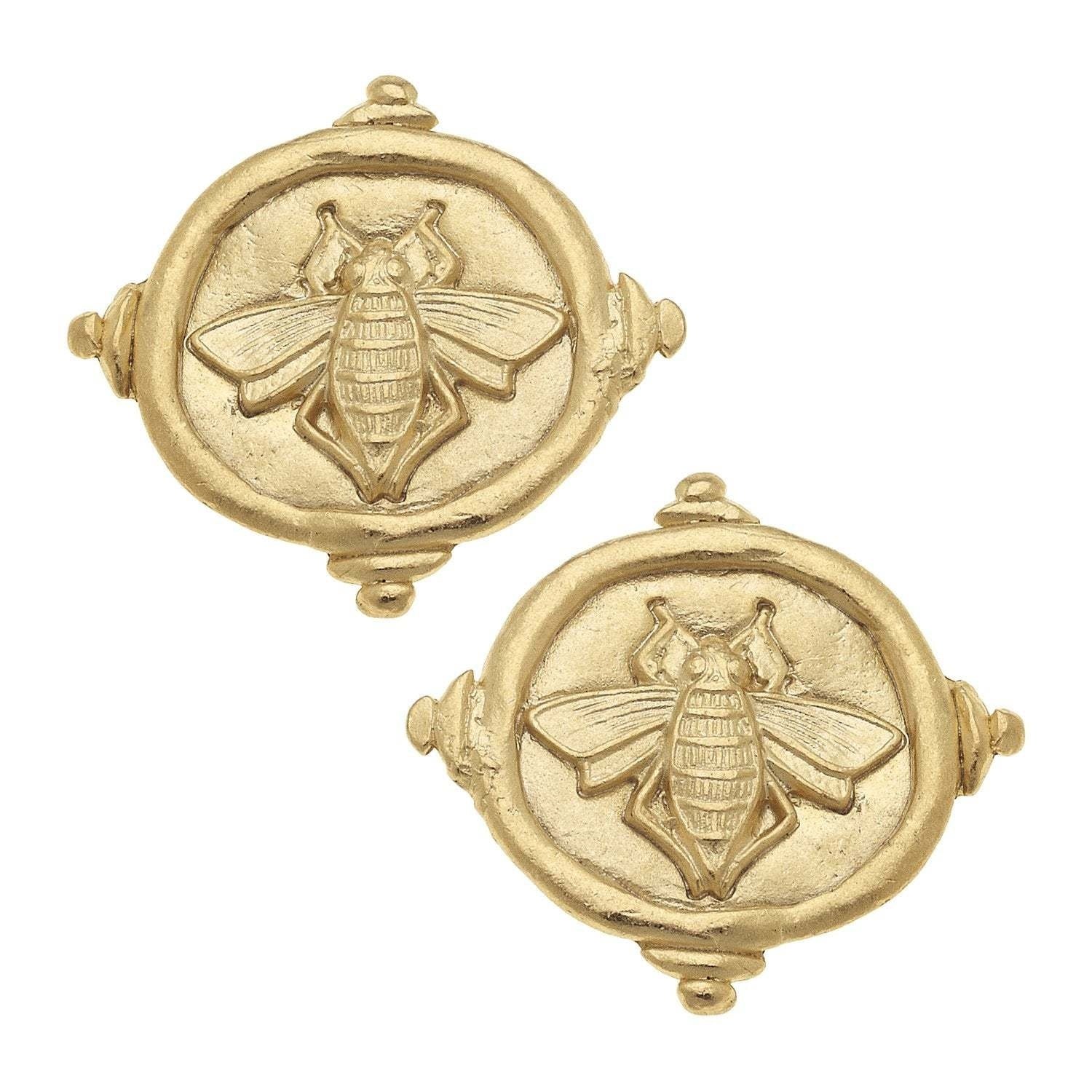 Queen Bee Intaglio Studs