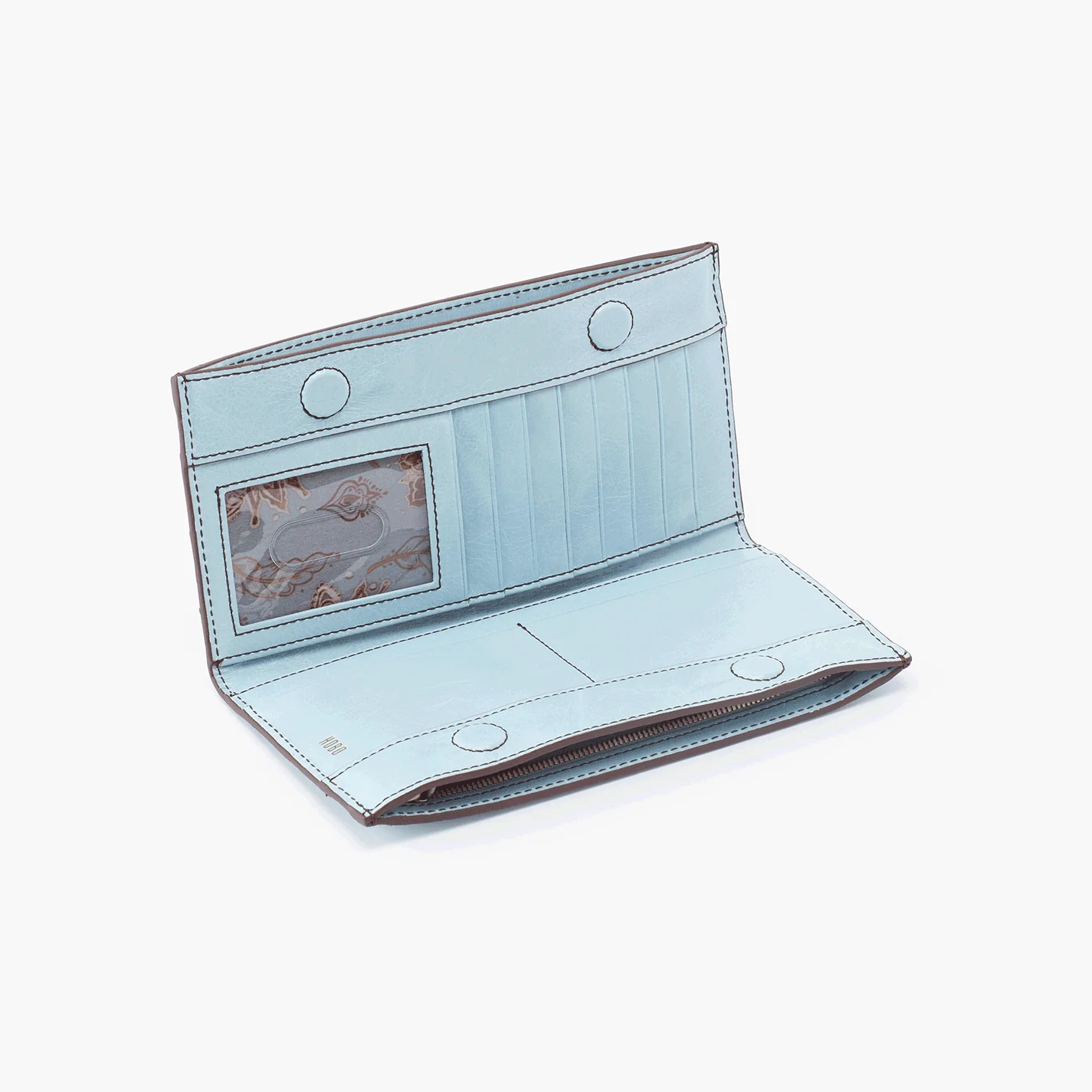 RAIL LEATHER LARGE WALLET WHISPER BLUE - Image 2
