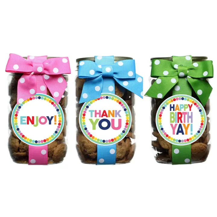 Rainbow Dot Chocolate Chip Cookie Pint Jar - Image 6