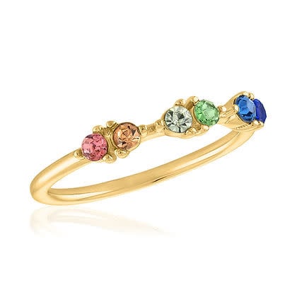 Rainbow Duos Gold Layers Rings - Image 2