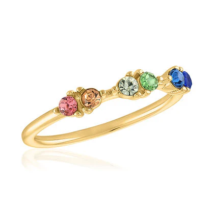 Rainbow Duos Gold Layers Rings - Image 4