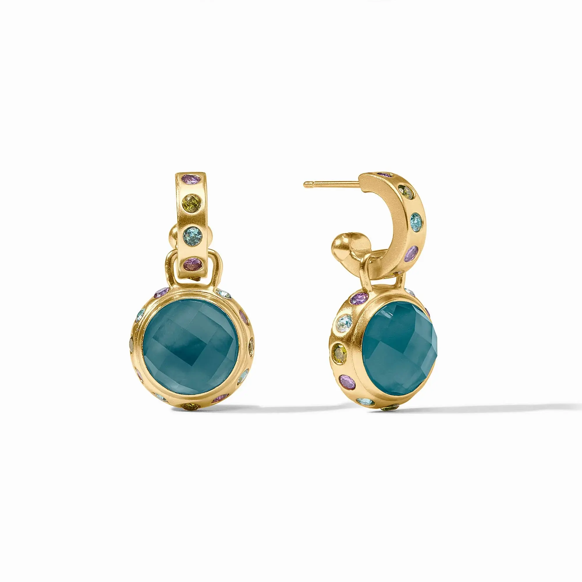 Rainbow Hoop & Charm Earring - Image 3