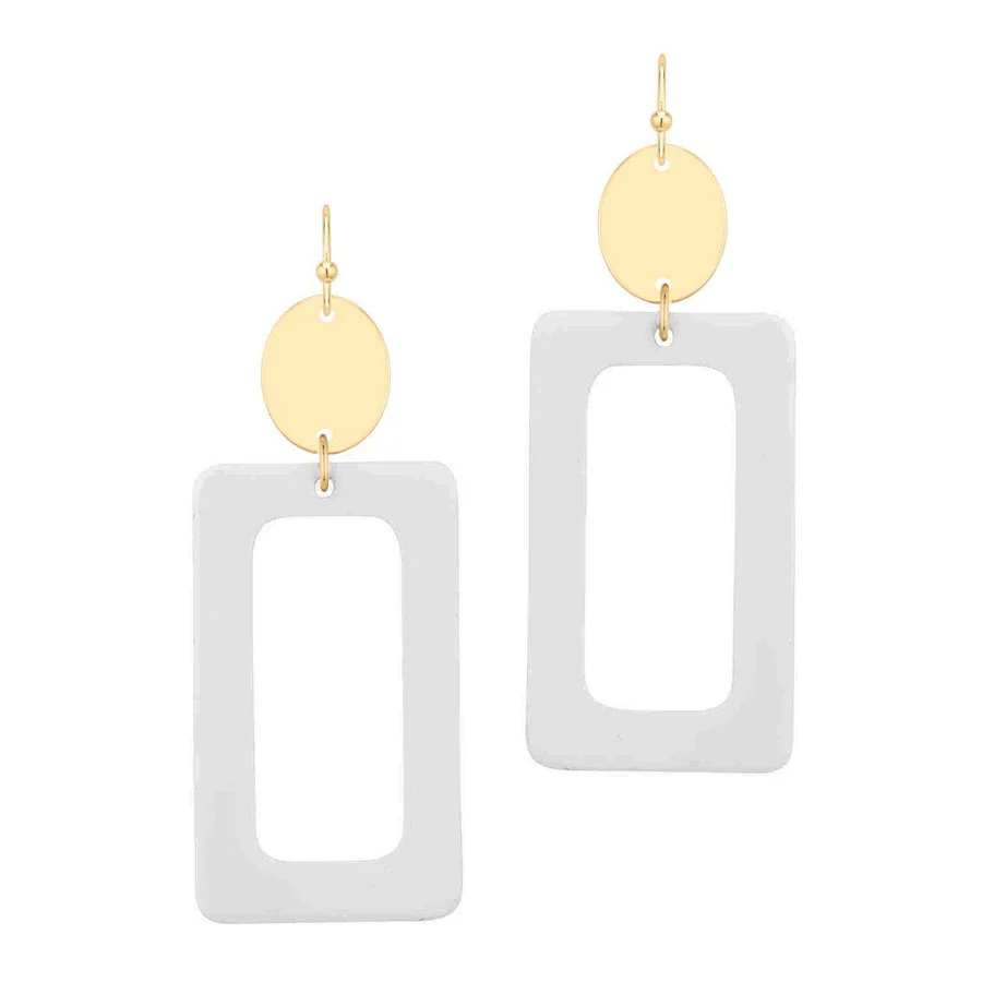 Rectangle Drop Color Earring - Image 6