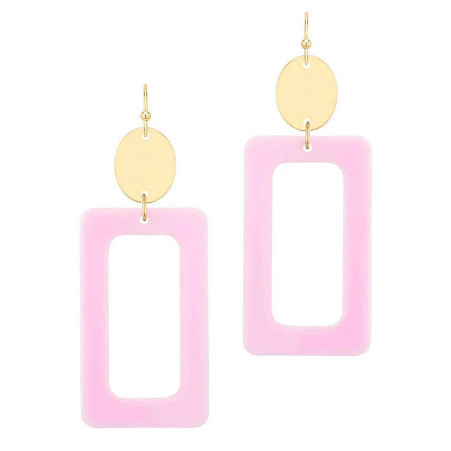 Rectangle Drop Color Earring - Image 8