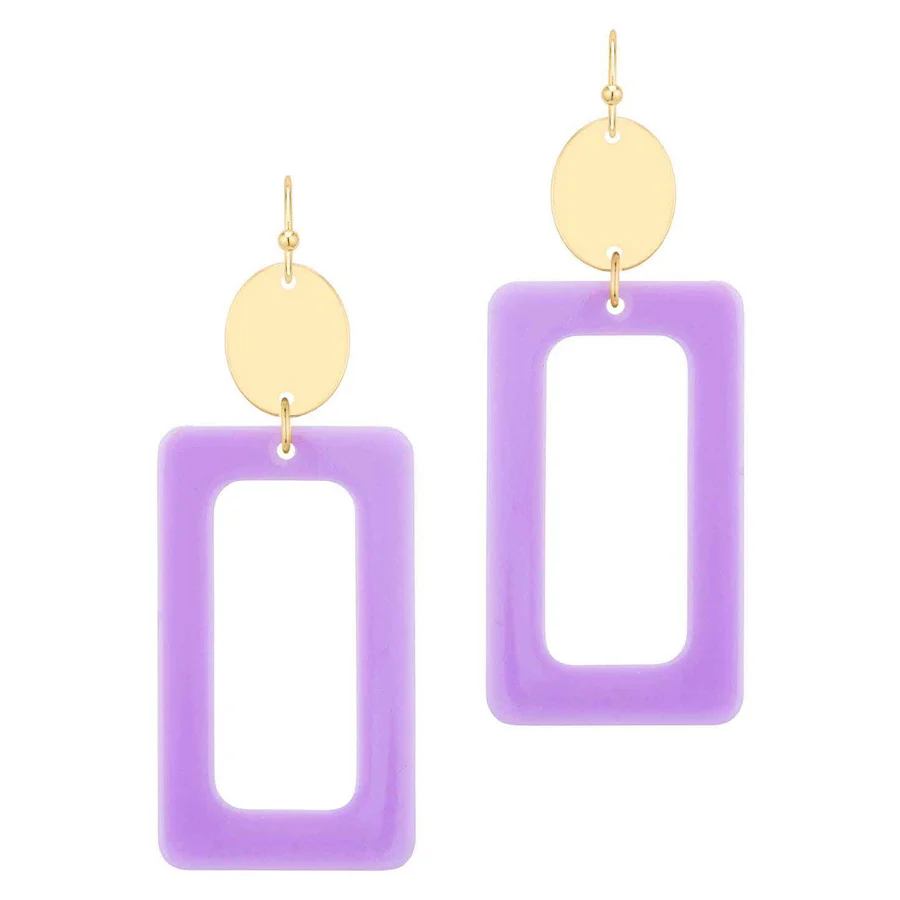 Rectangle Drop Color Earring - Image 9