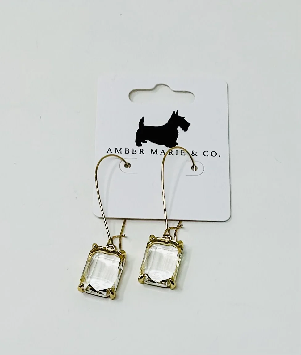 Rectangle Drop Earrings - Image 2