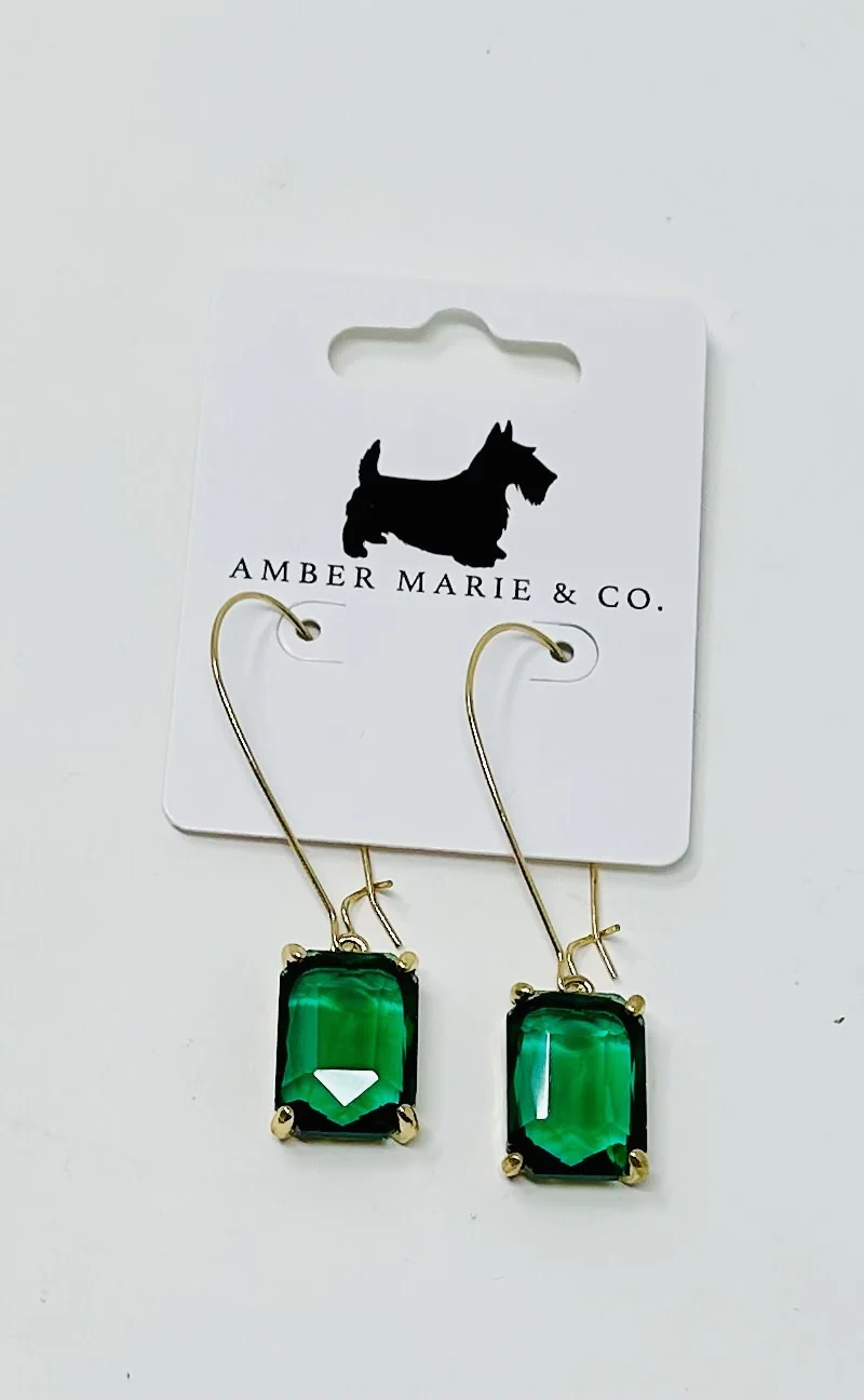 Rectangle Drop Earrings - Image 3