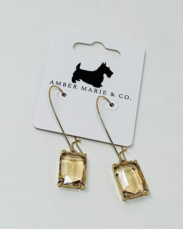 Rectangle Drop Earrings - Image 4
