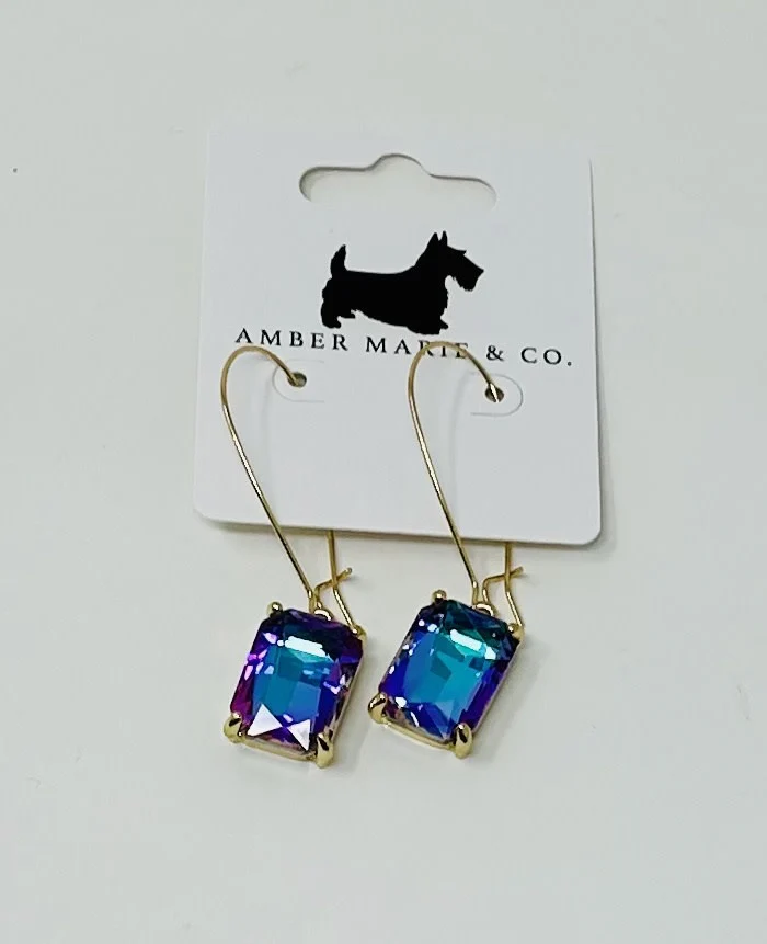 Rectangle Drop Earrings - Image 6