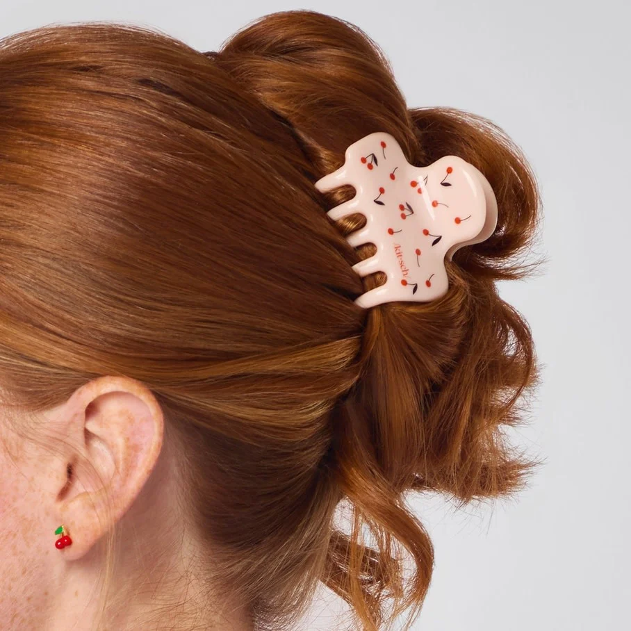 Recycled Plastic Medium Cloud Clip - Cherry Print - Image 2