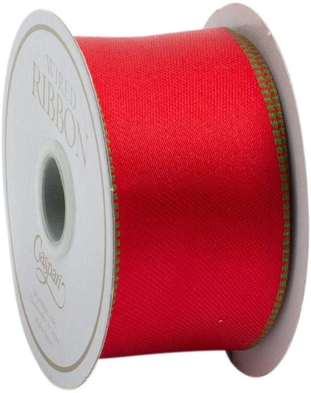 Red and Green Reversible - Ribbon Price Code F - 8 Yds