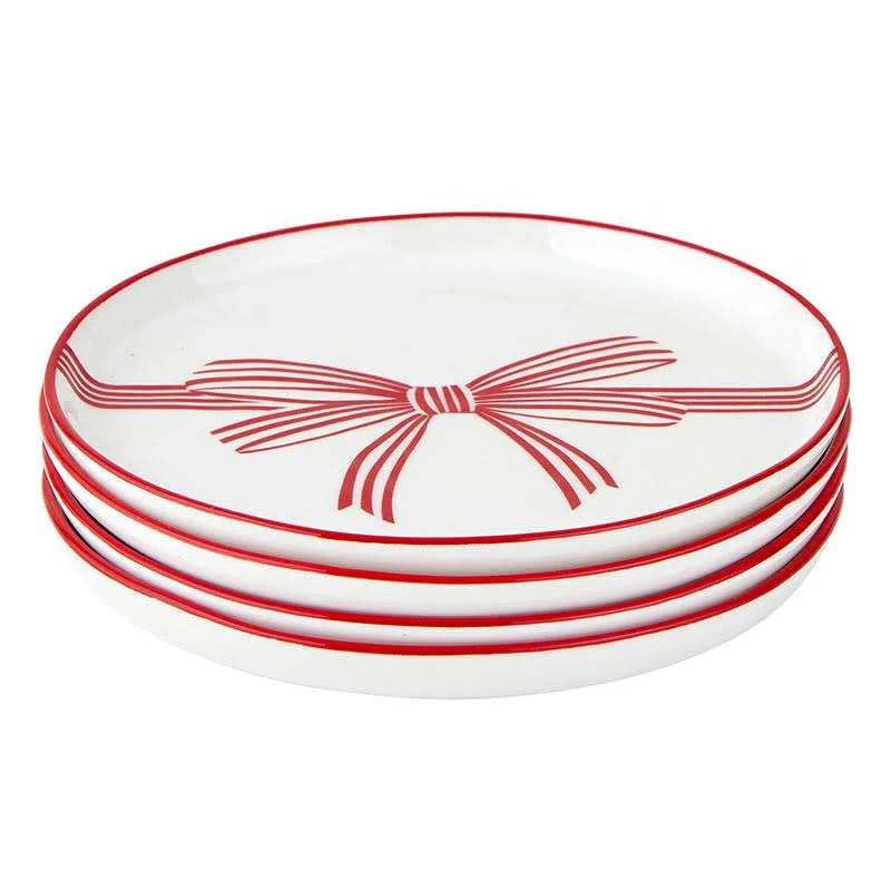 Red Bow Appetizer Plates - Image 2