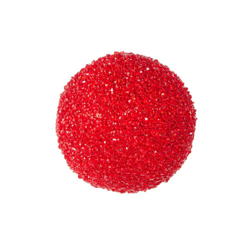 Red Glitter Ball Ornament - Sold Individually - Image 3