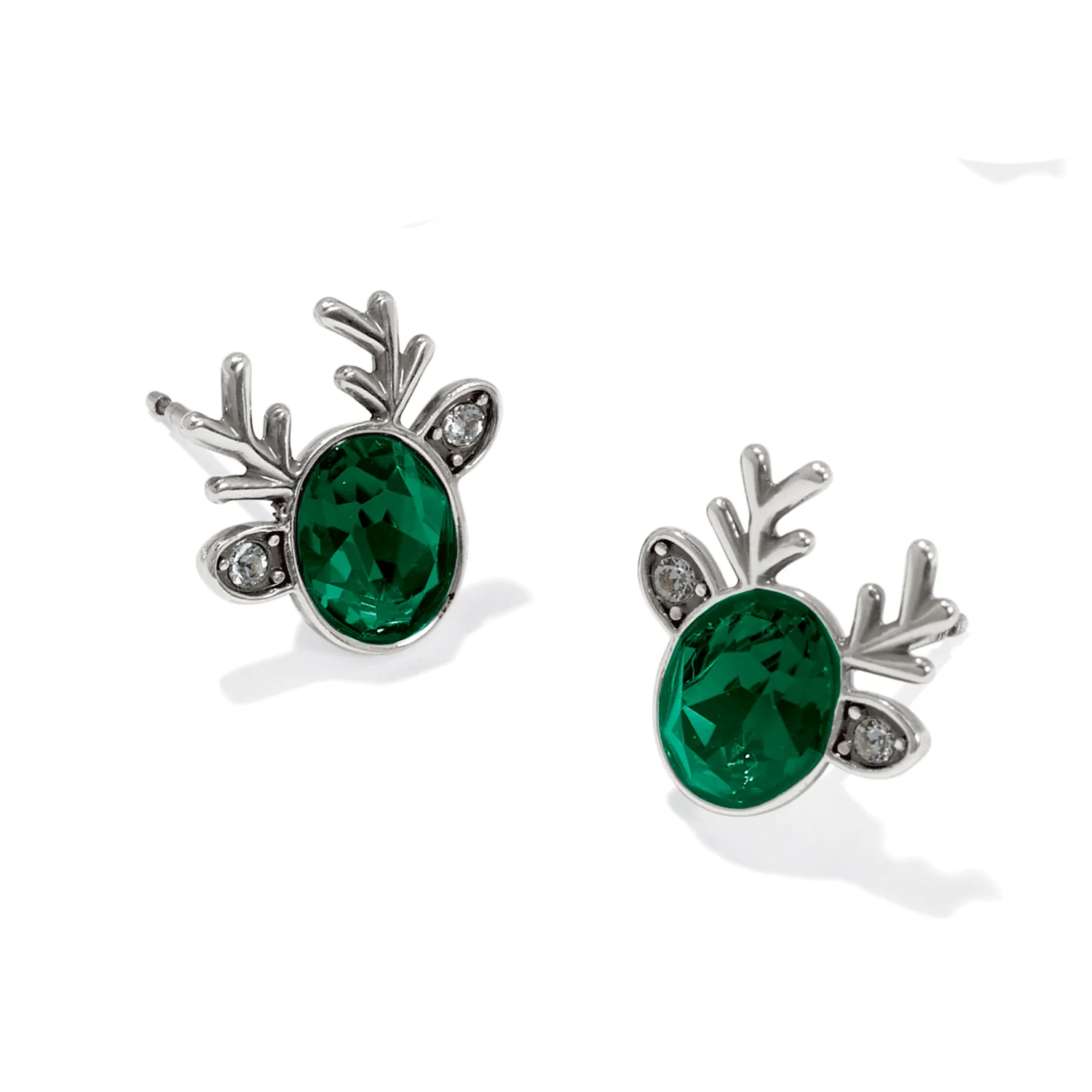 Reindeer Glitz Mini Green Post Earrings