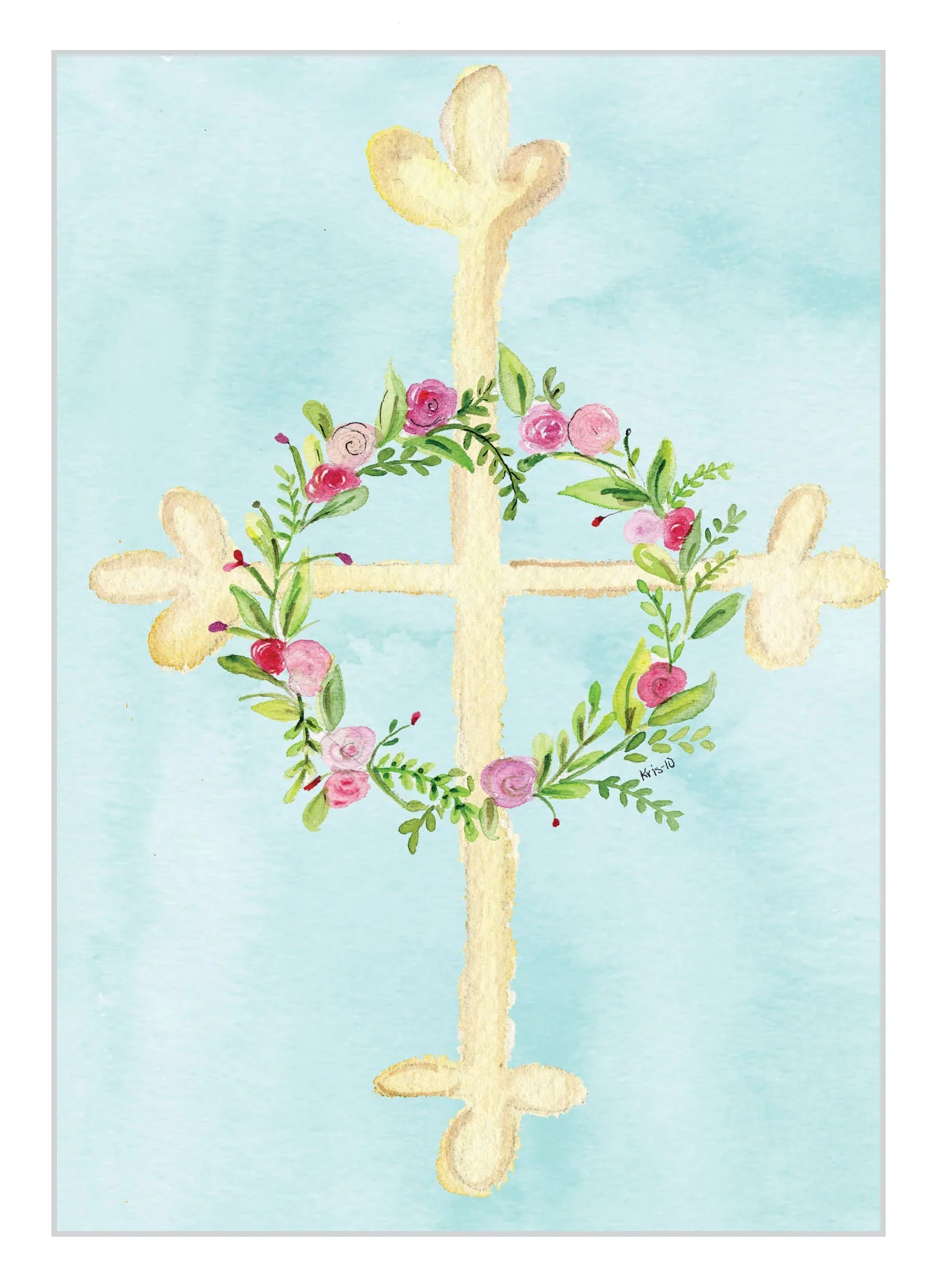 Religious Celebration Cross Card