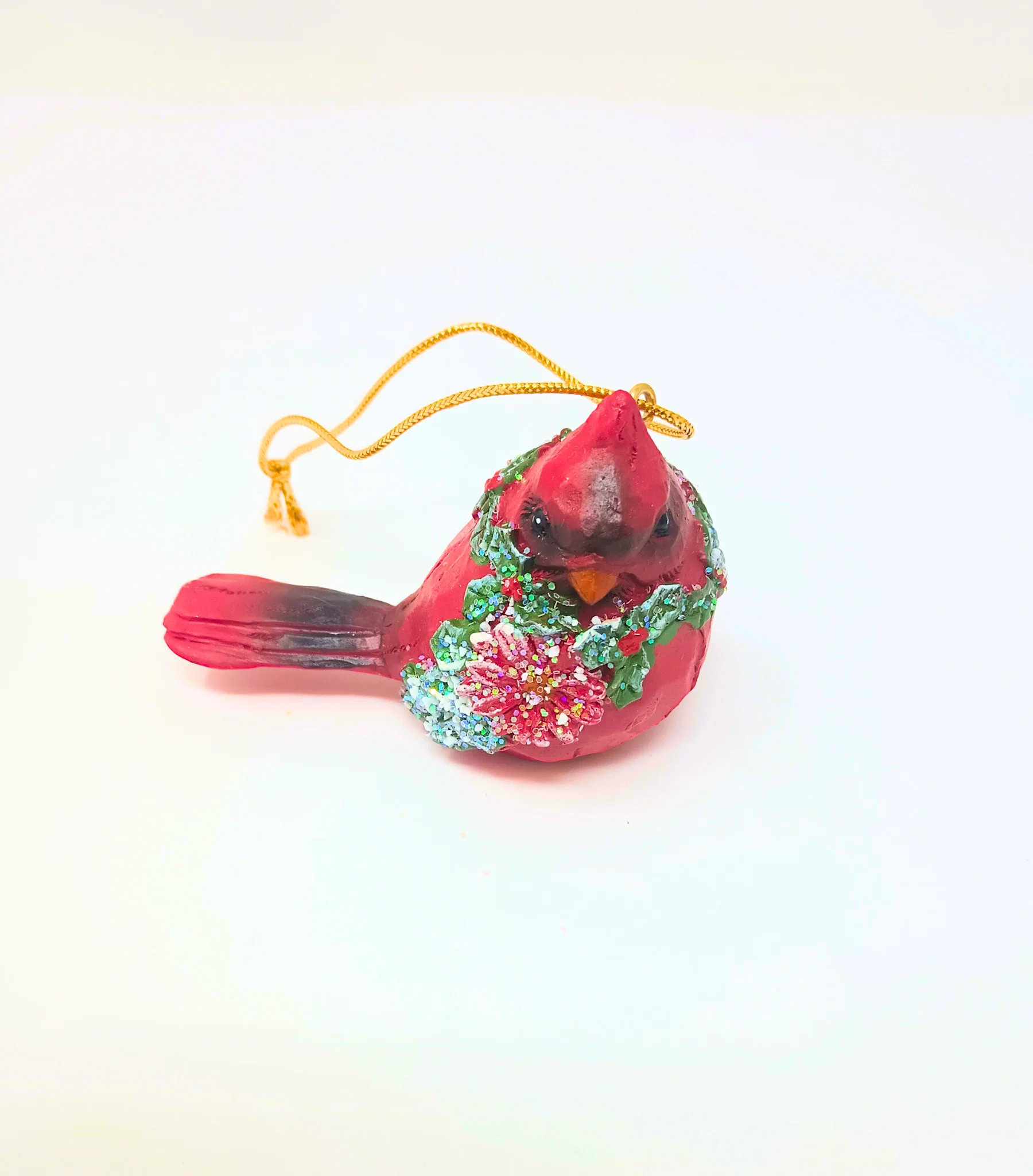 Res Cardinal with Wreath Ornament - Image 3