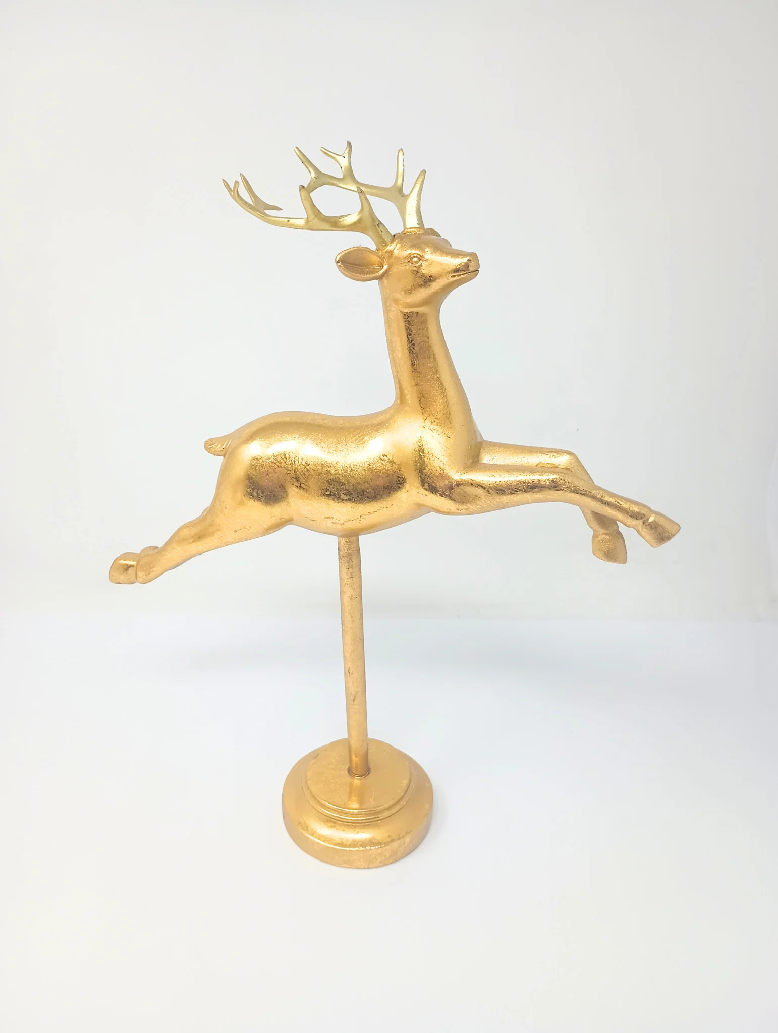 Res Flying Gold Reindeer Decor - Image 2