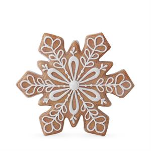 Resin Gingerbread Snowflakes w/White Icing Outline - Sold Individually - Image 3