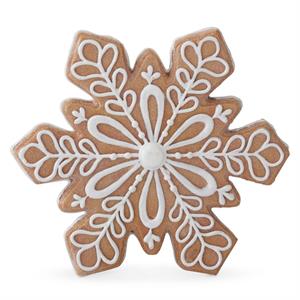 Resin Gingerbread Snowflakes w/White Icing Outline - Sold Individually - Image 4